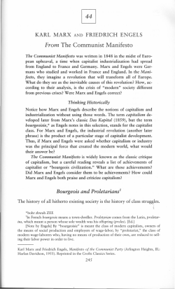 From The Communist Manifesto