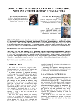 comparative analysis of ice cream mix processing with and without