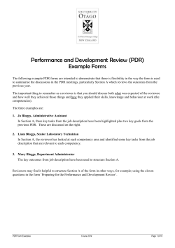Performance and Development Review