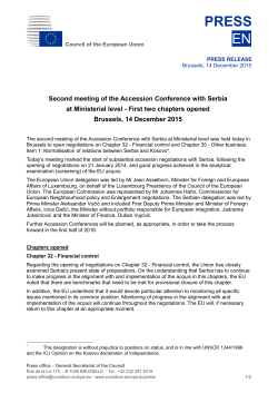 Accession Conference with Serbia