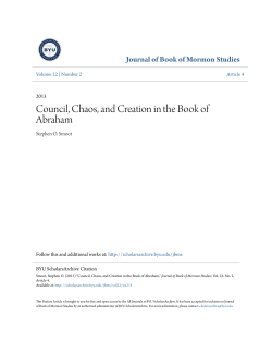 Council, Chaos, and Creation in the Book of Abraham