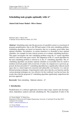 Scheduling task graphs optimally with A