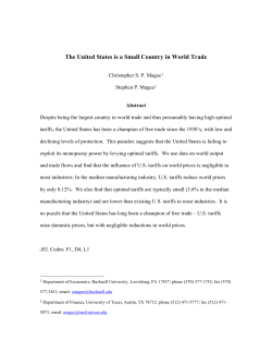 The United States is a Small Country in World Trade