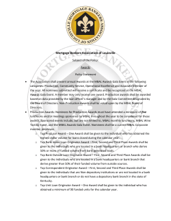 Gala Awards Policy - Mortgage Bankers Association of Louisville