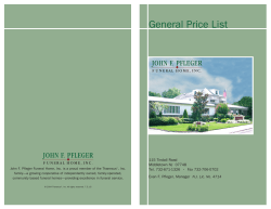 General Price List - John F. Pfleger Funeral Home