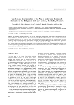 Geochemical discrimination of the Upper Ordovician Kinnekulle