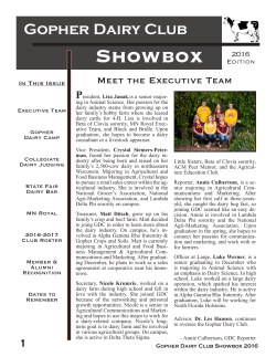 Showbox 2016 - Gopher Dairy Club