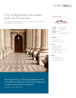 City of Alexandria decreases spam by 95 percent