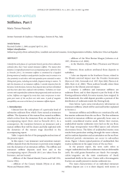 Stiffnites. Part I - Annals of Geophysics