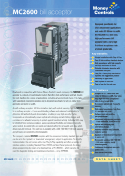 MC2600 bill acceptor