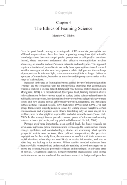 The Ethics of Framing Science