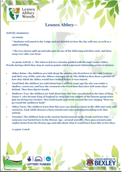 Example Lesson Plan - Lesnes Abbey Woods
