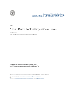 A `Non-Power` - Scholarship @ GEORGETOWN LAW