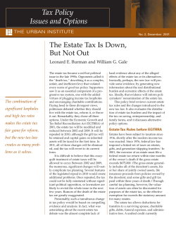 The Estate Tax Is Down, But Not Out