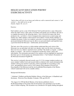 holocaust education poetry exercise/activity