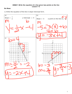 7-2 Writing Equations of Lines btwn 2 points