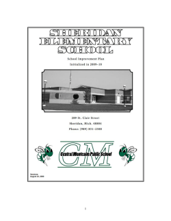 CM Sheridan Plan - Central Montcalm Public Schools