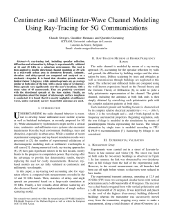 Centimeter- and Millimeter-Wave Channel Modeling