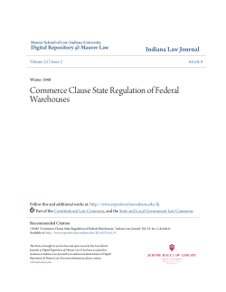 Commerce Clause State Regulation of Federal Warehouses