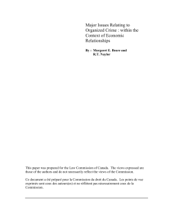 Major Issues Relating to Organized Crime : within the