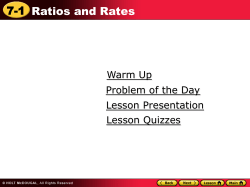 7-1 Ratios and Rates - Minidoka County Schools