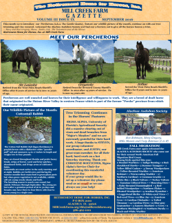 Mill Creek Farm Gazette September 2016