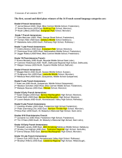 Concours d`art oratoire 2017 The first, second and third place