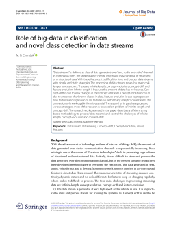 Role of big-data in classification and novel class detection in data
