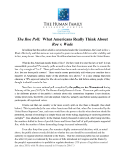 The Roe Poll: What Americans Really Think About Roe v. Wade