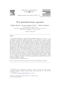PLS generalised linear regression
