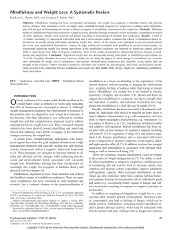 Mindfulness and Weight Loss: A Systematic Review