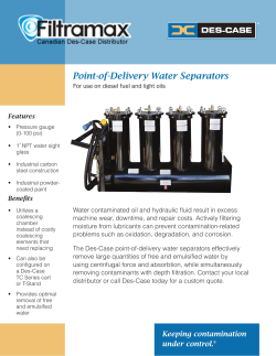 Point-of-Delivery Water Separators