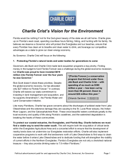 Charlie Crist`s Vision for the Environment