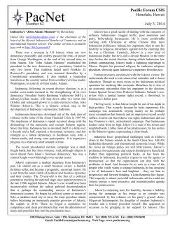 Indonesia`s "John Adams Moment"
