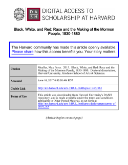 Black, White, and Red: Race and the Making of the Mormon People