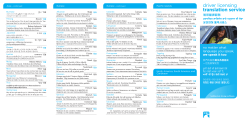 Driver`s Licence Language Line Brochure MK164