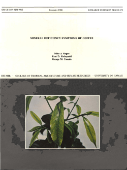 Mineral deficiency symptoms of coffee