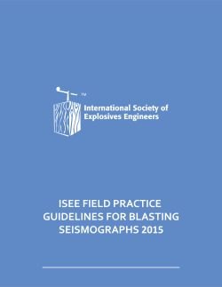 ISEE Field Practice Guidelines - International Society of Explosives