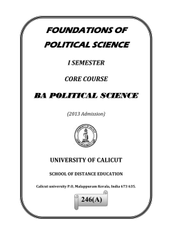 Foundations of Political Science