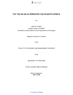 fat tax as an alternative tax in south africa