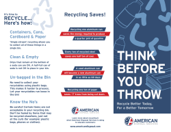 THINK BEFORE YOU THROW&reg;