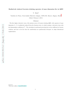 Radiatively induced Lorentz-violating operator of mass dimension