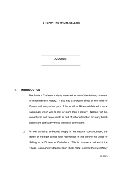 ST MARY THE VIRGIN, SELLING - Ecclesiastical Law Association