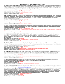 non-athletic extra curricular activities