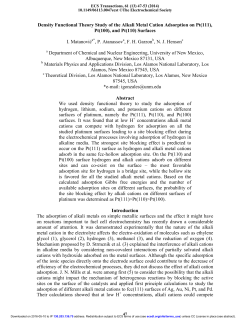 Density Functional Theory Study of the Alkali Metal Cation