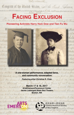 FACING EXCLUSION - Chinese Historical Society of New England