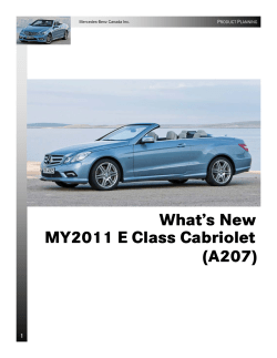Standard equipment highlights for the E350 Cabriolet