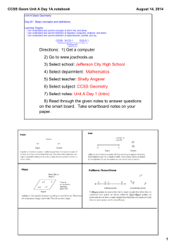 CCSS Geom Unit A Day 1A.notebook