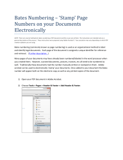 Bates Numbering &ndash; `Stamp` Page Numbers on your Documents
