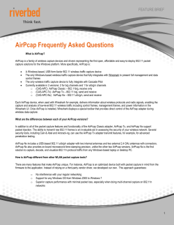 AirPcap Frequently Asked Questions